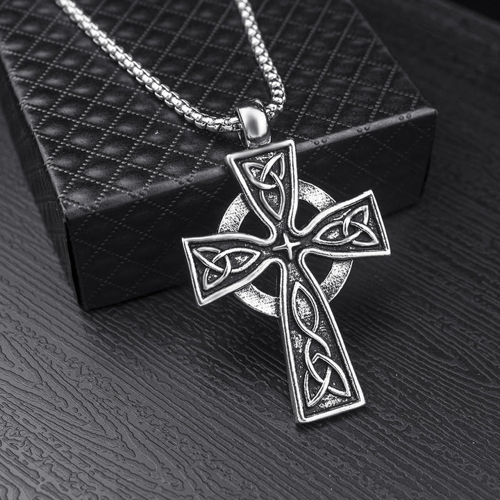 WorldNorse Viking Amulet Triquetra Celtic Knot Cross Necklace