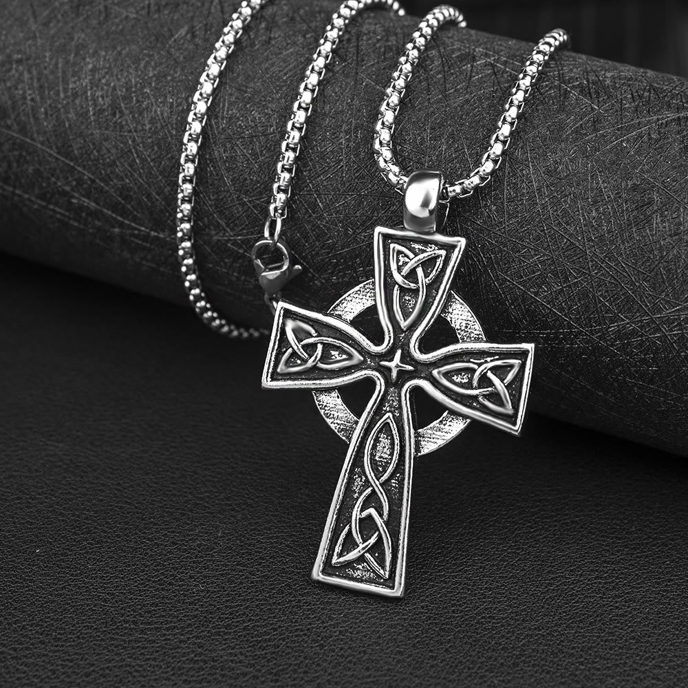 WorldNorse Viking Amulet Triquetra Celtic Knot Cross Necklace