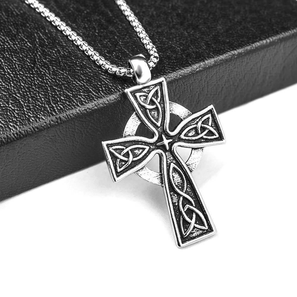 WorldNorse Viking Amulet Triquetra Celtic Knot Cross Necklace
