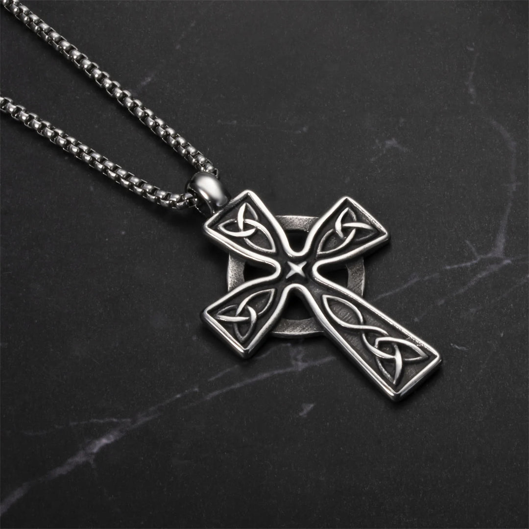 WorldNorse Viking Amulet Triquetra Celtic Knot Cross Necklace