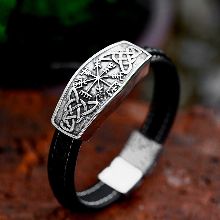 WorldNorse Classic Viking Vegvisir And Celtic Knot  Bracelet