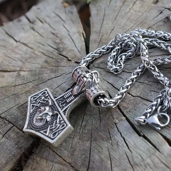 WorldNorse Viking Man Thor's Hammer Mjolnir Necklace