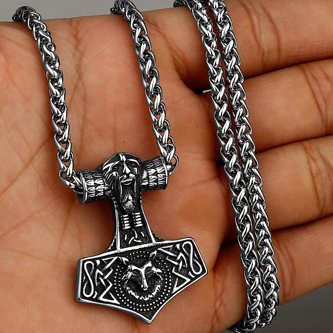 WorldNorse Viking Man Thor's Hammer Mjolnir Necklace