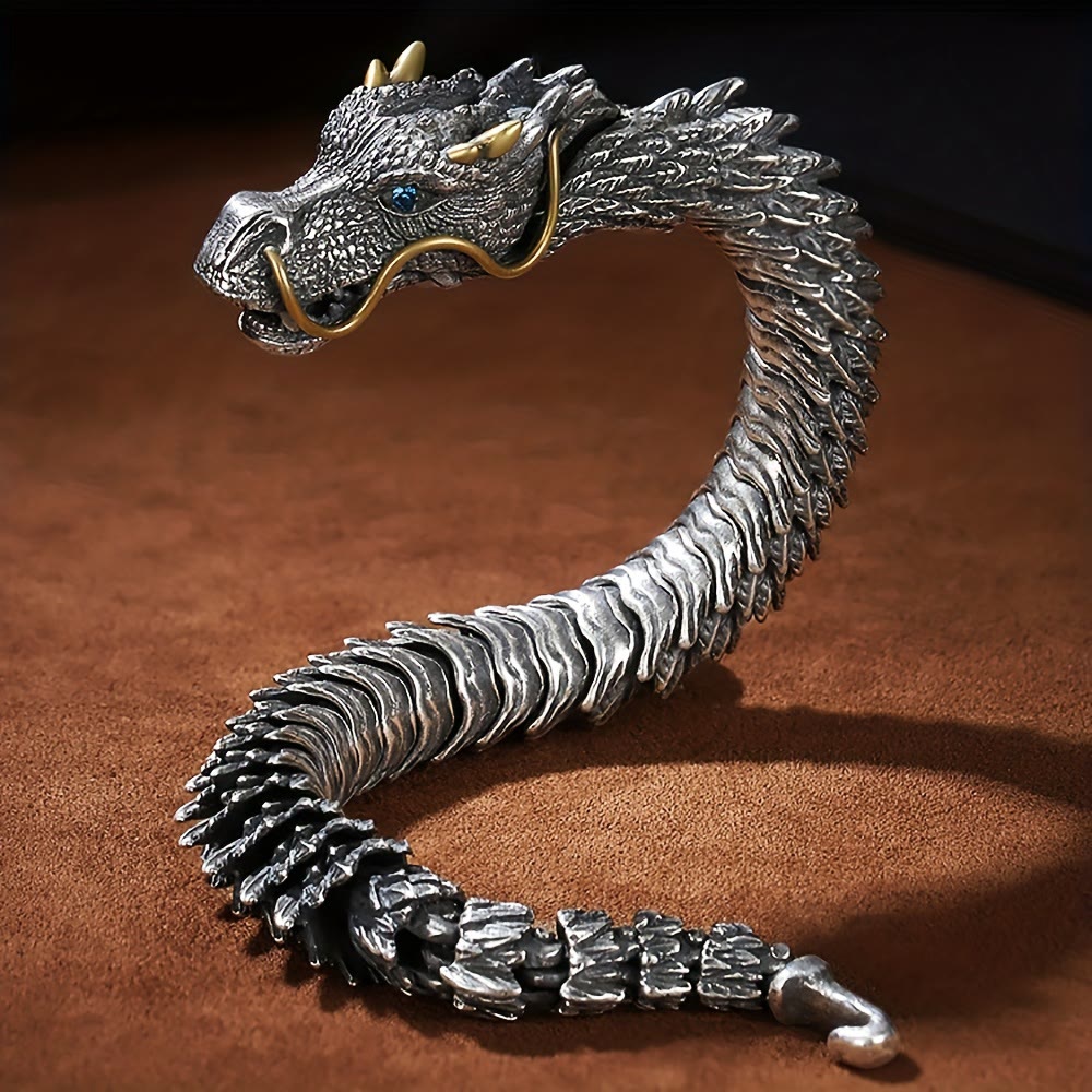 WorldNorse Handmade Three Dimensional Dragon Bracelet