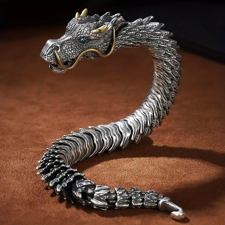 WorldNorse Handmade Three Dimensional Dragon Bracelet