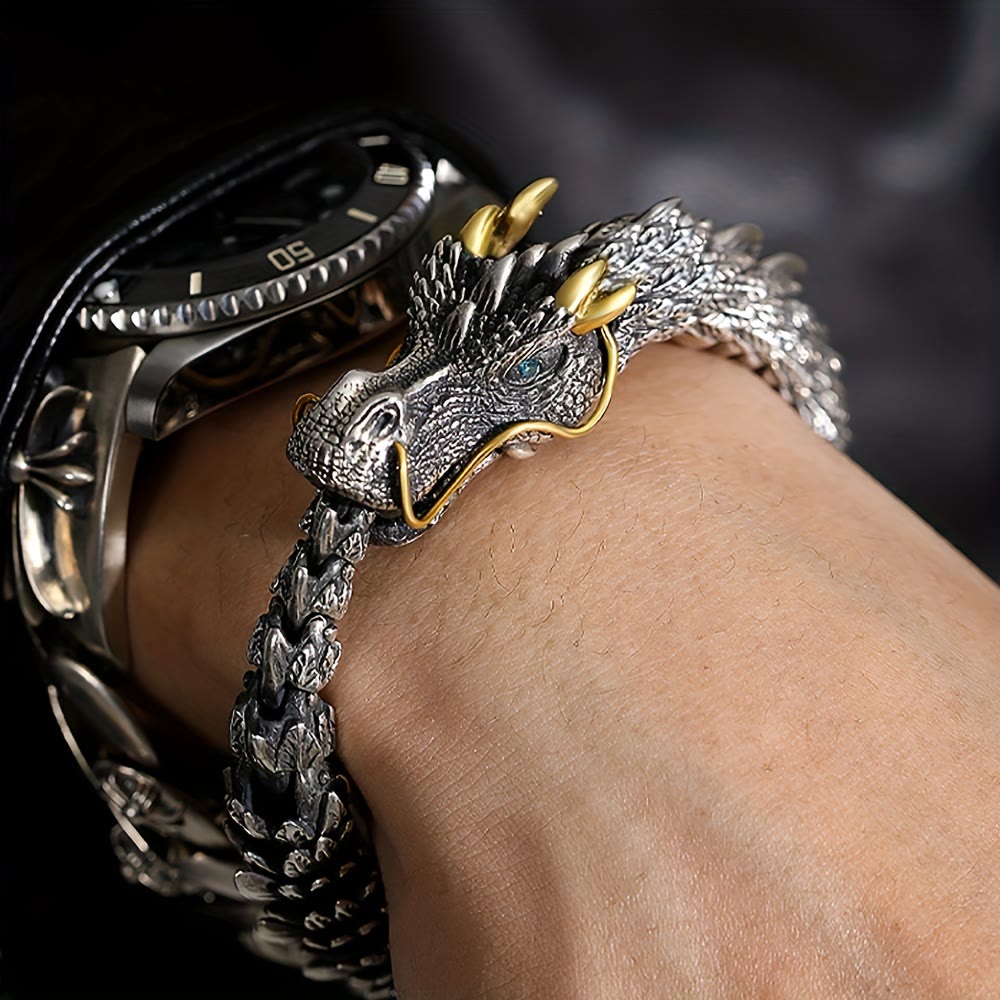 WorldNorse Handmade Three Dimensional Dragon Bracelet