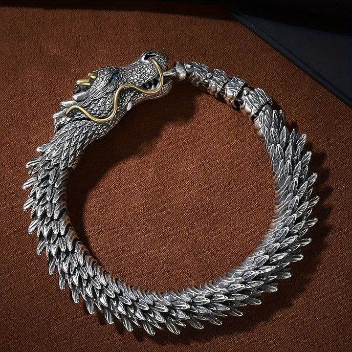WorldNorse Handmade Three Dimensional Dragon Bracelet