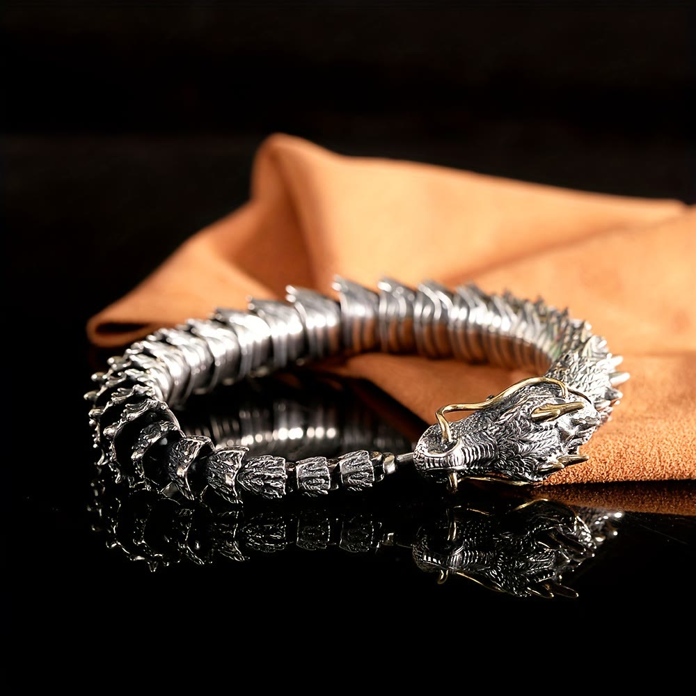 WorldNorse Handmade Three Dimensional Dragon Bracelet