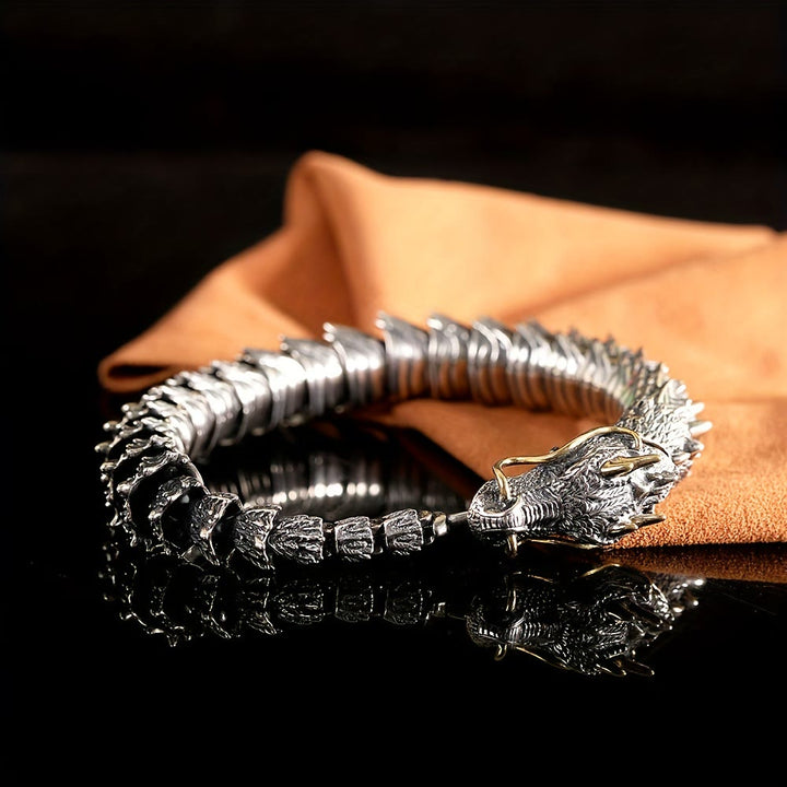 WorldNorse Handmade Three Dimensional Dragon Bracelet