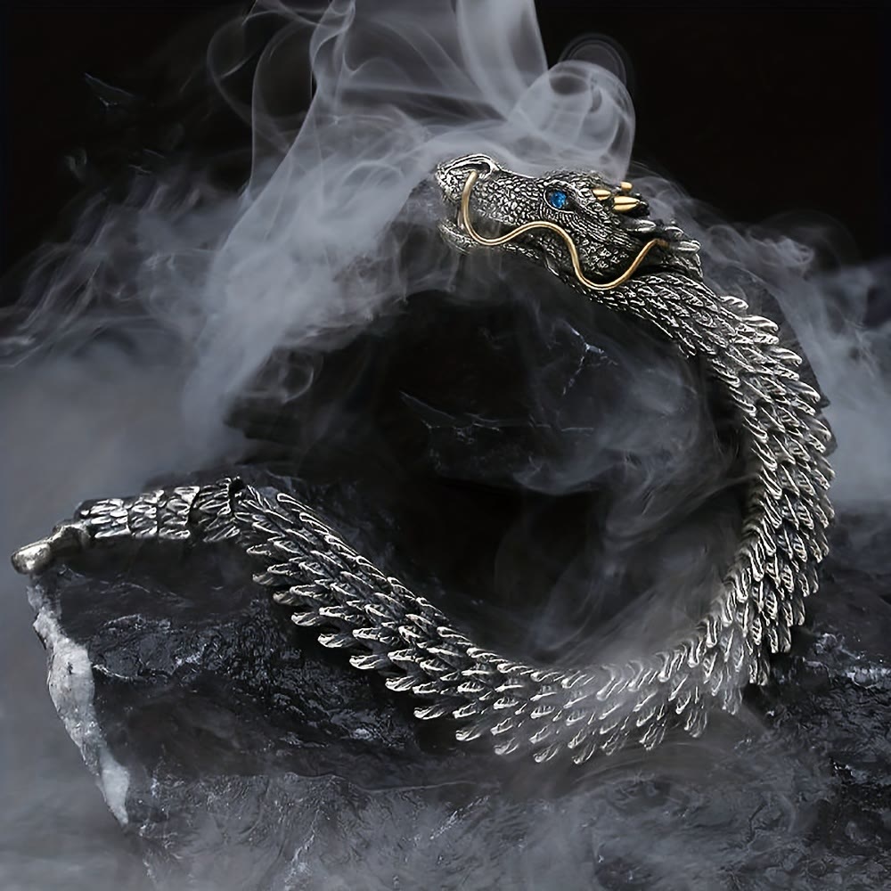 WorldNorse Handmade Three Dimensional Dragon Bracelet