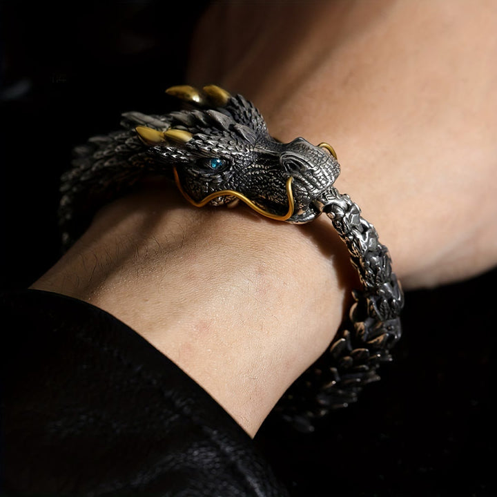 WorldNorse Handmade Three Dimensional Dragon Bracelet