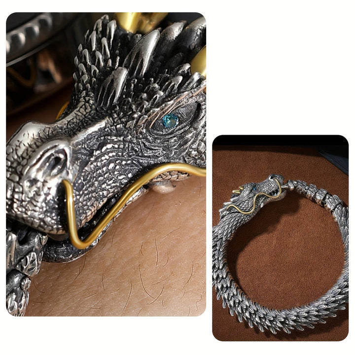 WorldNorse Handmade Three Dimensional Dragon Bracelet