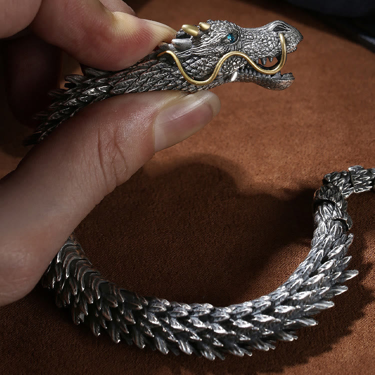 WorldNorse Handmade Three Dimensional Dragon Bracelet