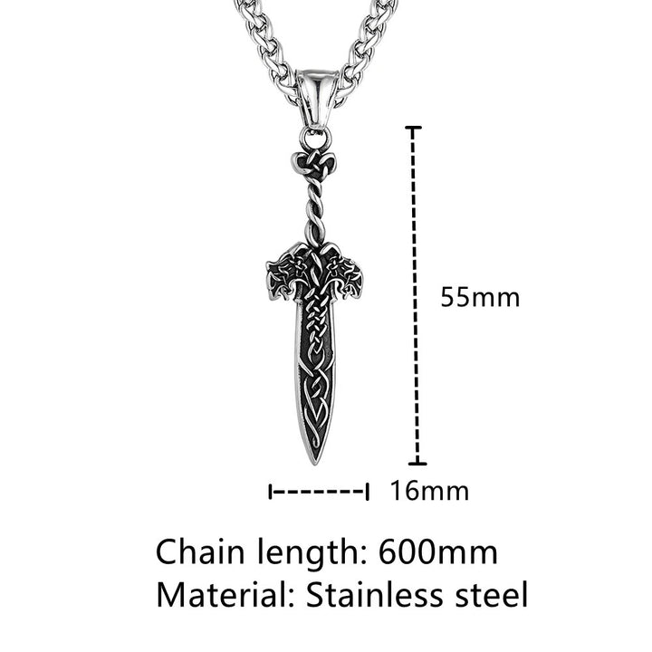WorldNorse Nordic Viking Warrior Celtic Knot Sword Necklace