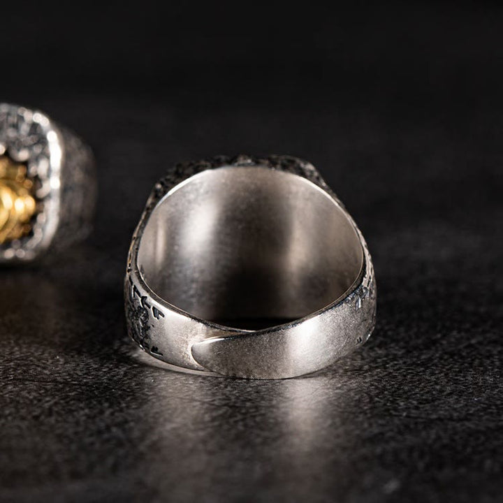 WorldNorse 925 Sterling Silver Witcher Wolf Skull Ring