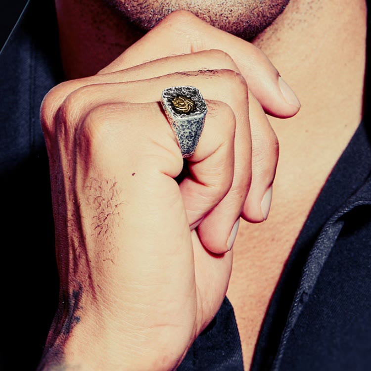 WorldNorse 925 Sterling Silver Witcher Wolf Skull Ring