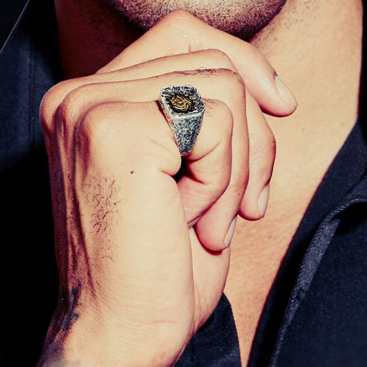 WorldNorse 925 Sterling Silver Witcher Wolf Skull Ring