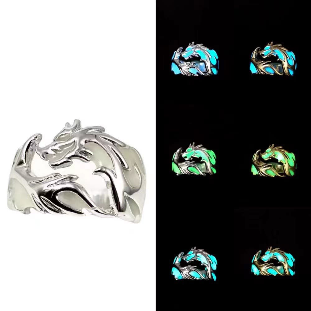 WorldNorse Luminous Glow In The Dark Dragon Ring