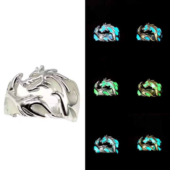WorldNorse Luminous Glow In The Dark Dragon Ring