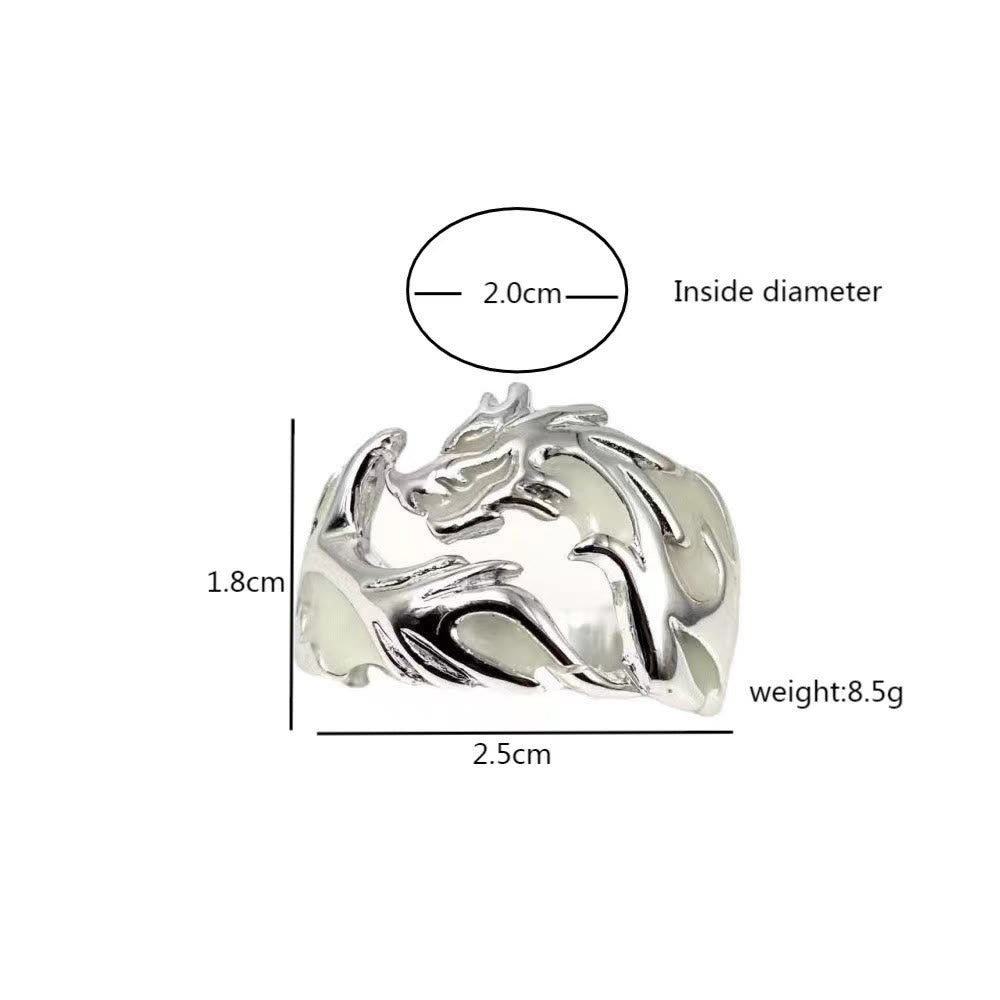 WorldNorse Luminous Glow In The Dark Dragon Ring