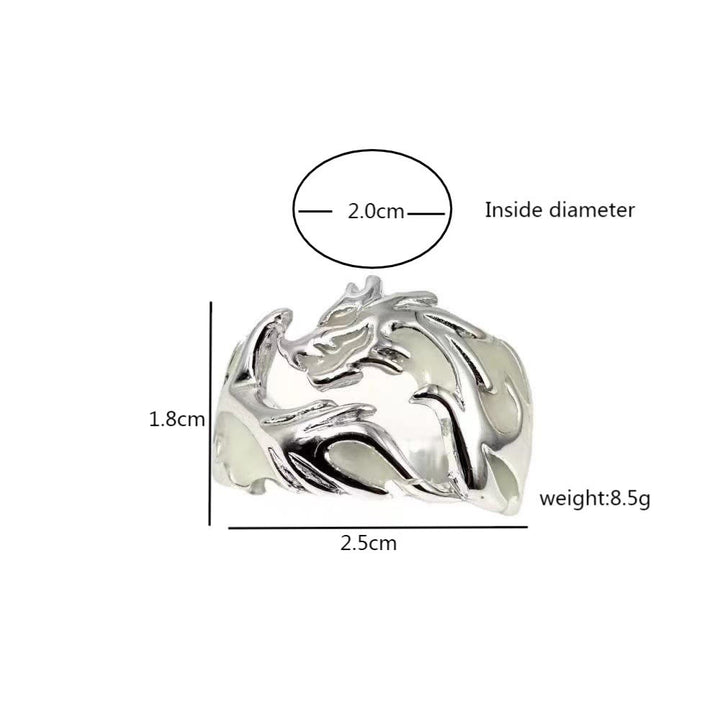 WorldNorse Luminous Glow In The Dark Dragon Ring