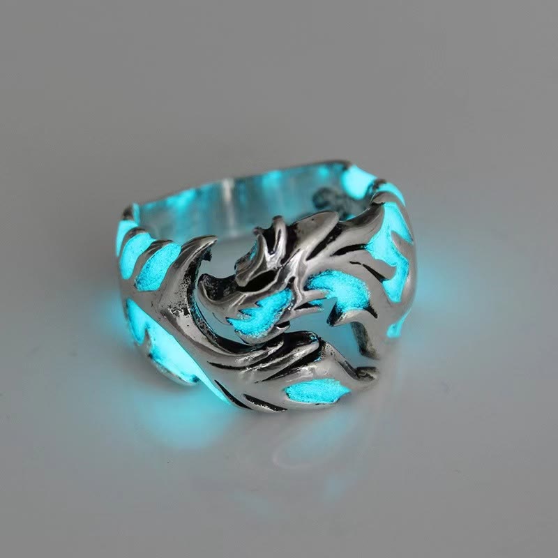 WorldNorse Luminous Glow In The Dark Dragon Ring