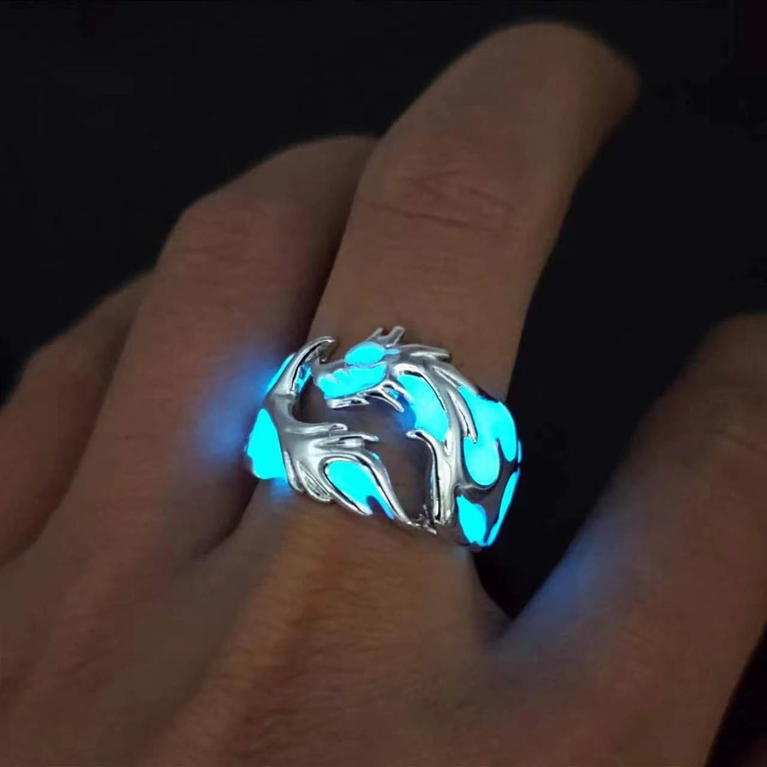 WorldNorse Luminous Glow In The Dark Dragon Ring