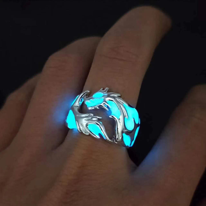 WorldNorse Luminous Glow In The Dark Dragon Ring
