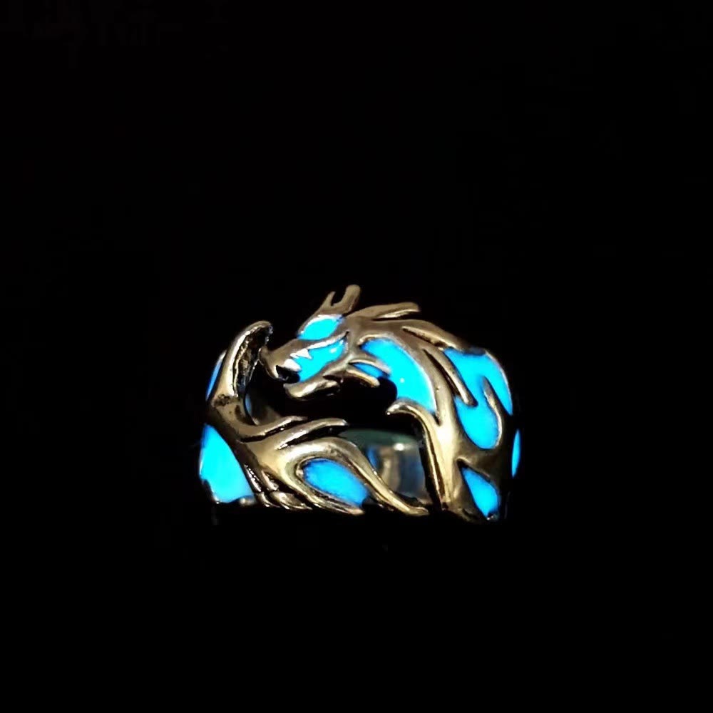 WorldNorse Luminous Glow In The Dark Dragon Ring