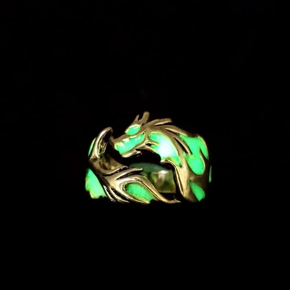 WorldNorse Luminous Glow In The Dark Dragon Ring