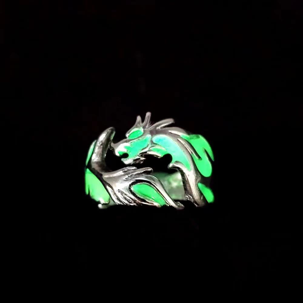 WorldNorse Luminous Glow In The Dark Dragon Ring