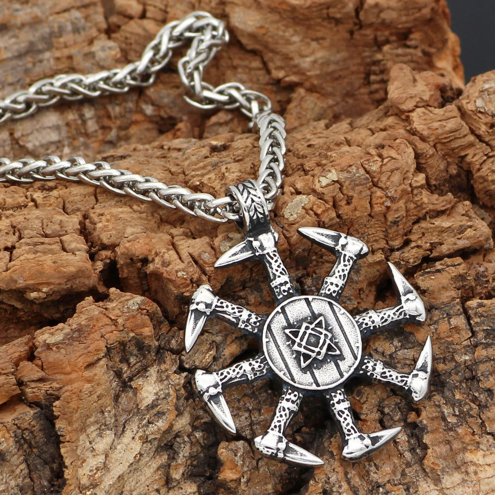 WorldNorse Viking Axe Sunshield Necklace