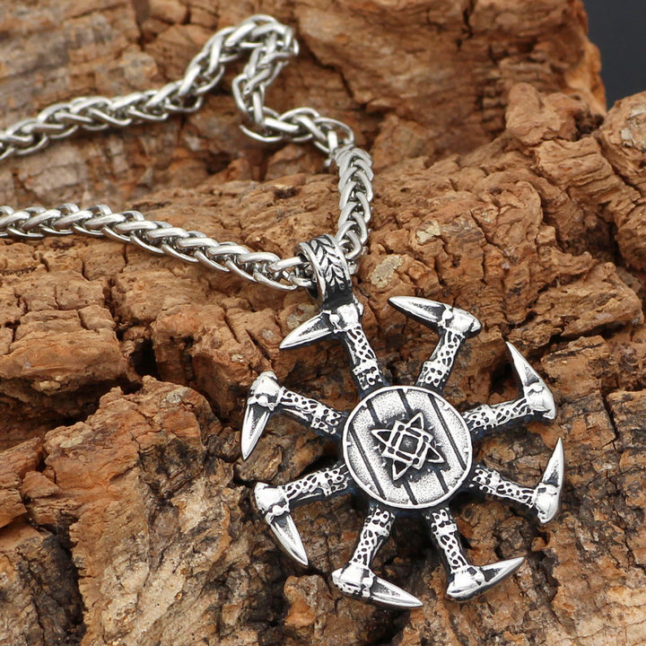 WorldNorse Viking Axe Sunshield Necklace