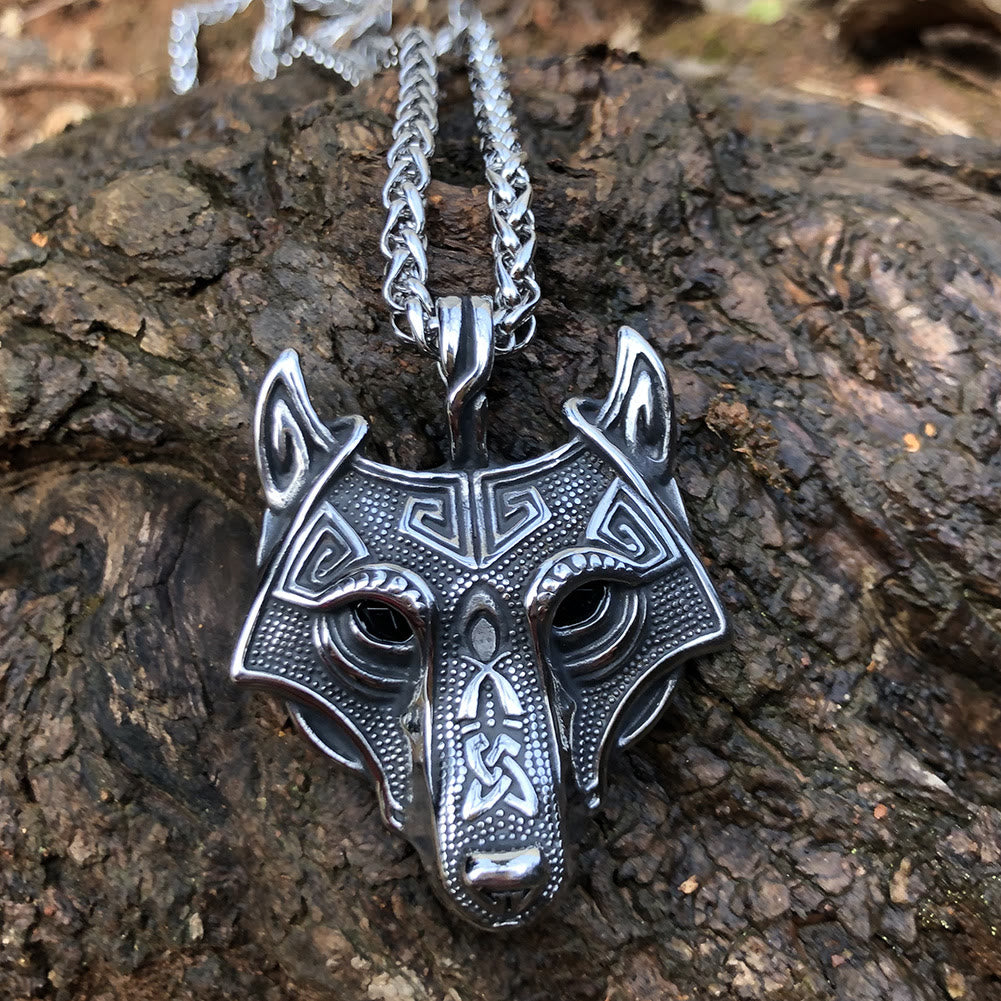 WorldNorse Wolf Head Norse Amulet Necklace