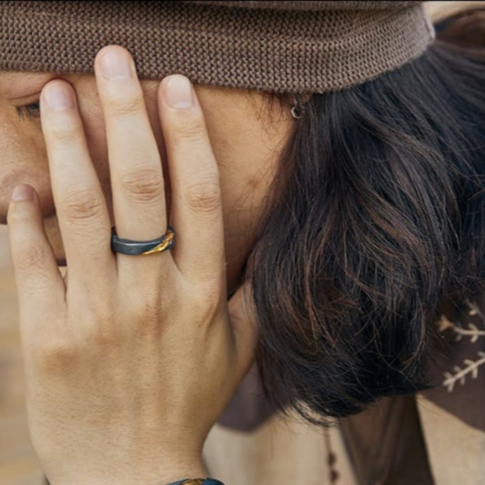 WorldNorse Flowing Fire Inlaid Adjustable Ring / Bracelet / Necklace