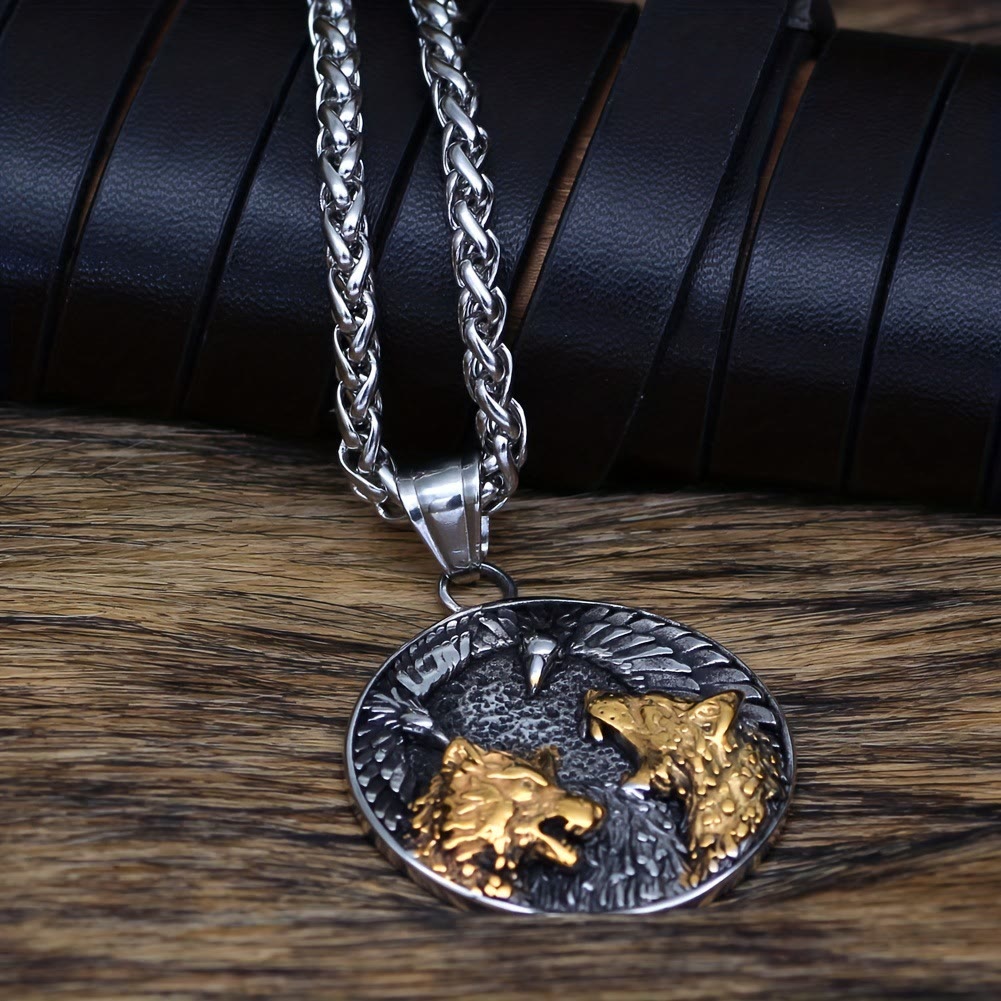 WorldNorse Odin's Ravens & Wolves Necklace