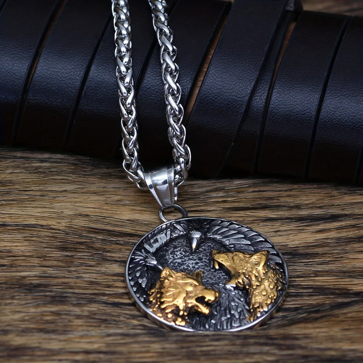 WorldNorse Odin's Ravens & Wolves Necklace