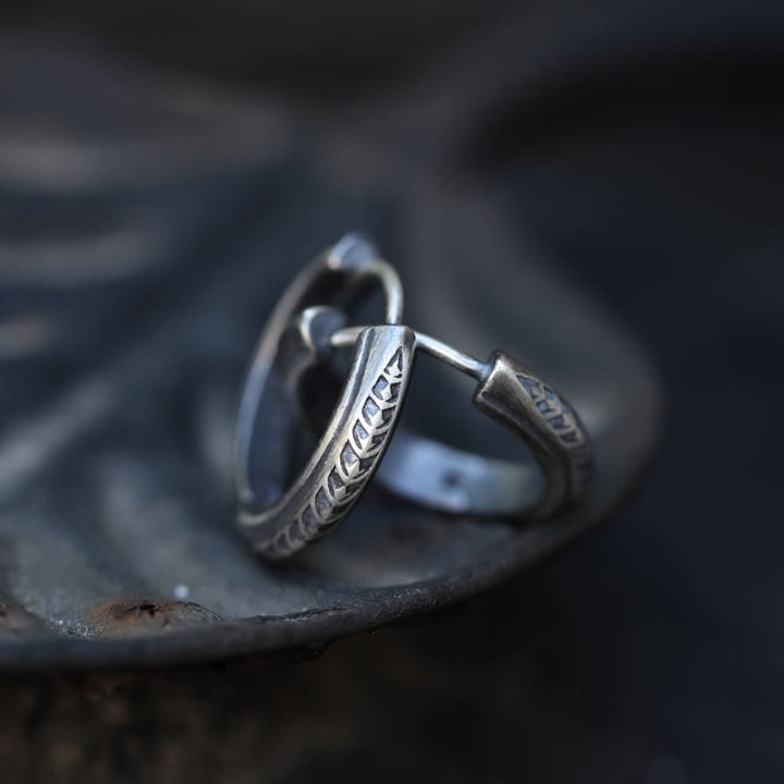 WorldNorse 925 Sterling Silver Dragon Scale Earrings