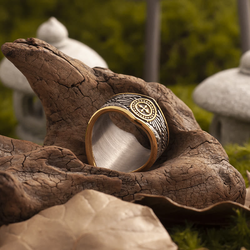 WorldNorse Six Pointed Star Stainless Steel Ring