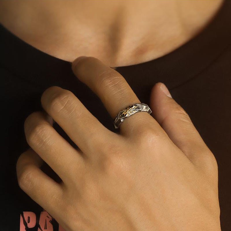 WorldNorse Wish Emblem Hammered Open Ring / Necklace / Earrings