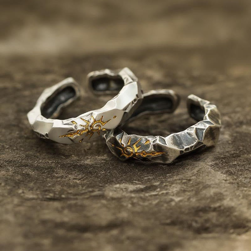 WorldNorse Wish Emblem Hammered Open Ring / Necklace / Earrings