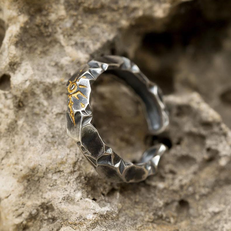 WorldNorse Wish Emblem Hammered Open Ring / Necklace / Earrings