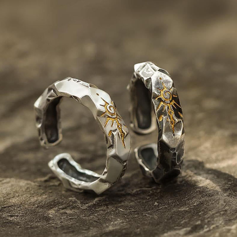 WorldNorse Wish Emblem Hammered Open Ring / Necklace / Earrings