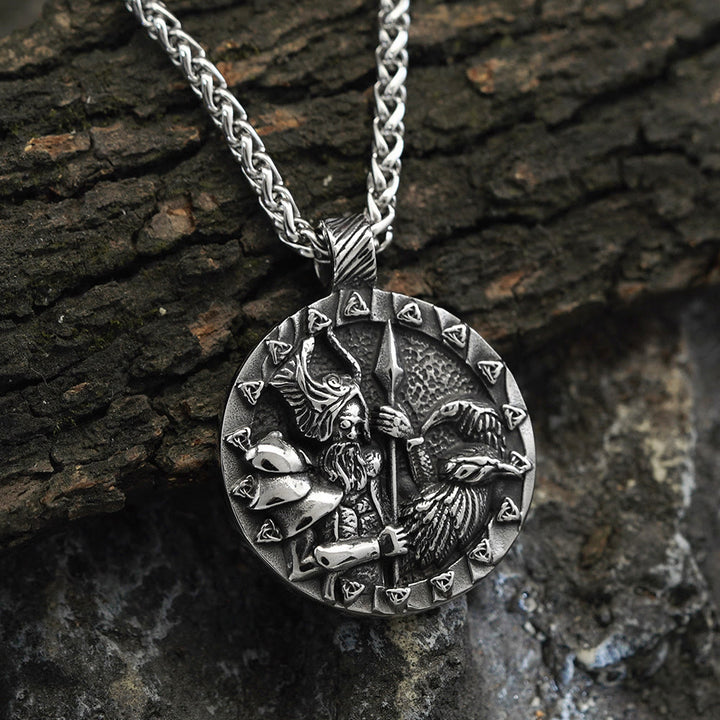WorldNorse Triquetra Warrior Medallion Necklace