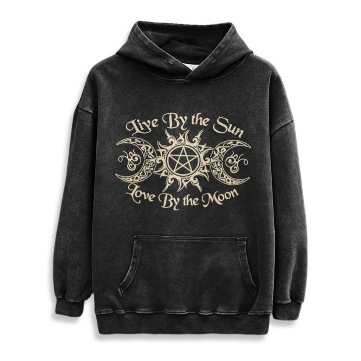 WorldNorse Live By The Sun Celtic Knot Washed Hoodie - image 3