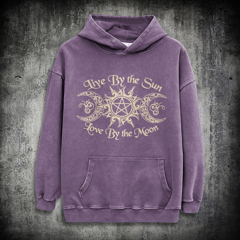 WorldNorse Live By The Sun Celtic Knot Washed Hoodie - Purple - 3XL - image 33
