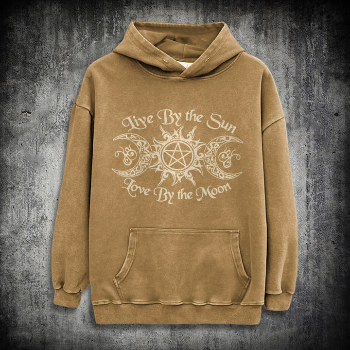 WorldNorse Live By The Sun Celtic Knot Washed Hoodie - Khaki - 3XL - image 26