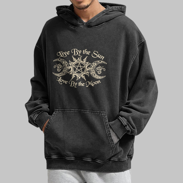 WorldNorse Live By The Sun Celtic Knot Washed Hoodie - image 5