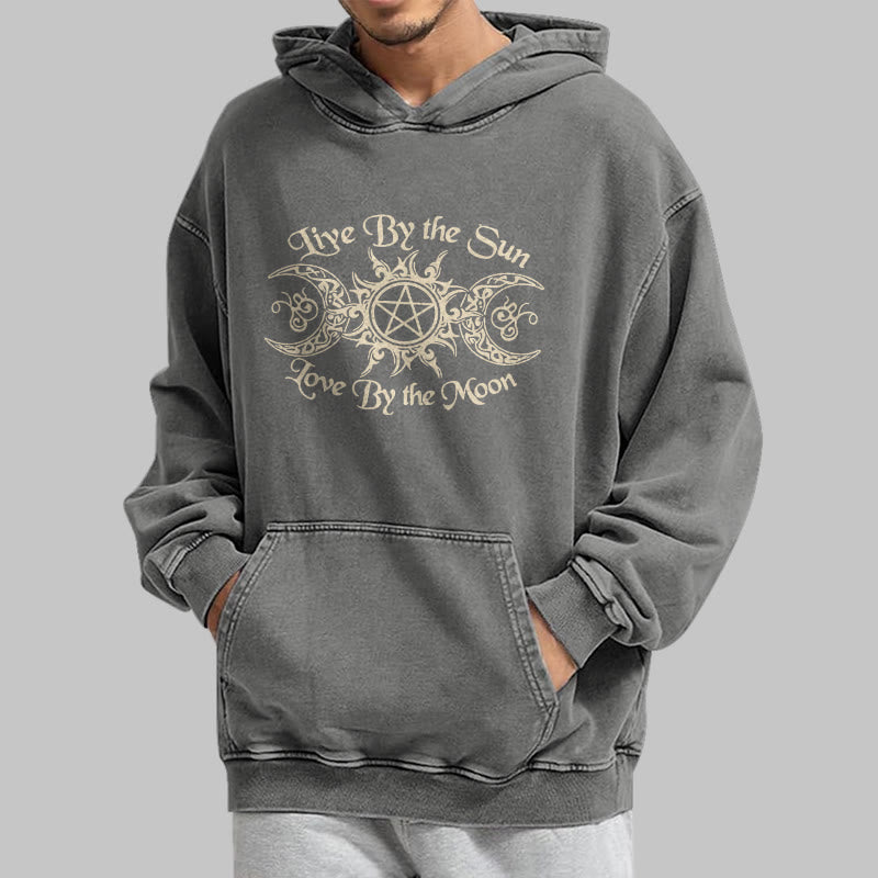 WorldNorse Live By The Sun Celtic Knot Washed Hoodie - image 14