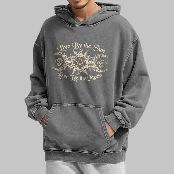 WorldNorse Live By The Sun Celtic Knot Washed Hoodie - image 14